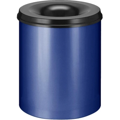 Afbeelding van Papierbak vlamdovend 80ltr blauw/zwart