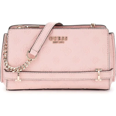 Afbeelding van GUESS Handtas Schoudertas Zarela Mini Top Zip Crossbody Peony Logo Roze
