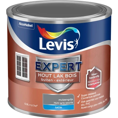 Afbeelding van Levis Expert lak buiten zijdeglans 0,5l muizengrijs