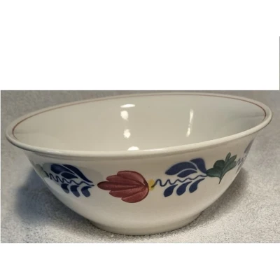 Afbeelding van Boerenbont Ronde Kom Schaal groot diameter 24,5 cm