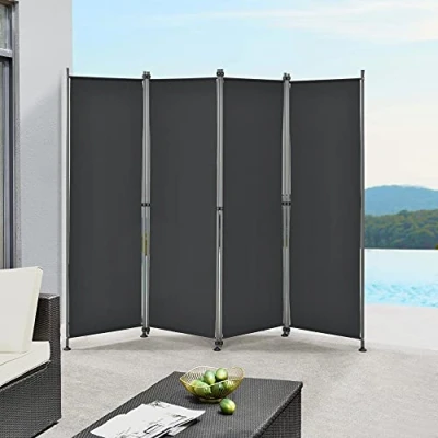 Afbeelding van Tuinscherm scheidingswand zonwering 170x215 cm zwart