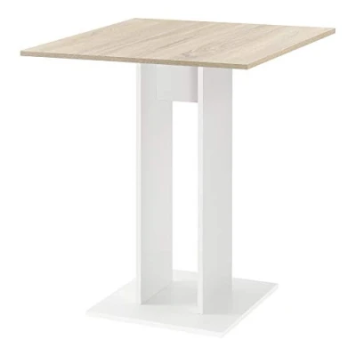 Afbeelding van Design eettafel Lindesnes vierkant 65x65x78 cm hout en wit