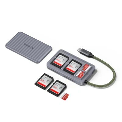 Afbeelding van UGREEN SD kaartlezer, USB C, draagbaar, voor TF adapter, 170 MB/s, supersnelheid, professionele fotograaf, compatibel met camera iPhone 16 Plus Pro Max Macbook