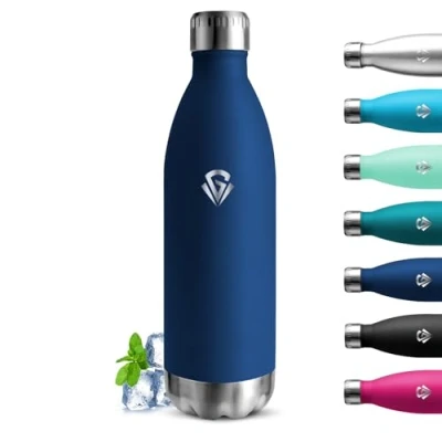 Afbeelding van Grsta 1 liter thermosfles, BPA vrij, roestvrijstalen fles, lekvrij, sportfles, houdt 12 uur warm/24 koud, thermoskan voor kamperen, wandelen, herstel