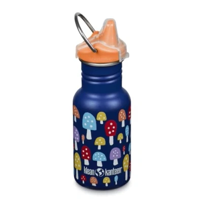 Afbeelding van Klean Kanteen 1011204 Classic Narrow drinkfles (Sippy Cap) met roestvrijstalen dop in de kleur blauw 355 ml volume