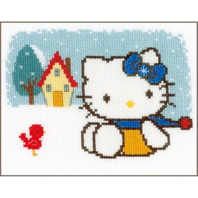 Afbeelding van Telpakket kit Hello Kitty Winter Vervaco PN 0148648