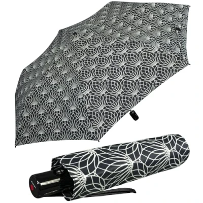 Afbeelding van Knirps Slim Duomatic zakparaplu, Renature Black, Modern en compact