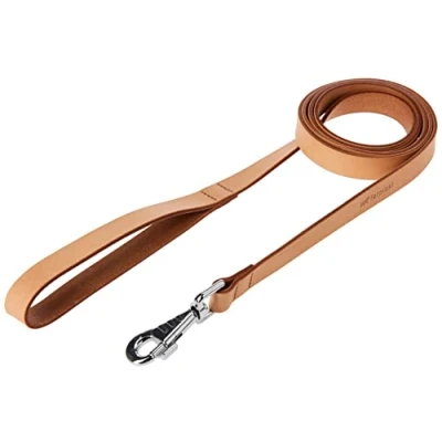 Afbeelding van Ferplast Natural Hondenriem Leder Beige Breedte 20 mm Lengte 180 cm
