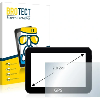 Afbeelding van BROTECT Screenprotector voor Navigatie en GPS met 7 inch Schermen [152.5 mm x 91.5 mm, 15:9] Folie Beschermfolie Beschermglas transparant