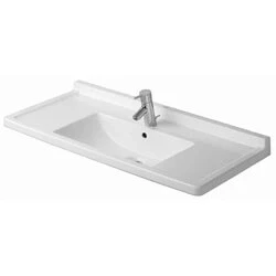 Afbeelding van Duravit Starck 3 wastafel 105x48,5cm 1 kraangat overloop wit