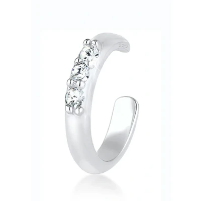 Afbeelding van Elli Glass Crystal Oorbellen silvercoloured, Dames, Maat: One Size, Silver coloured