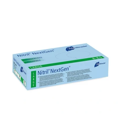 Afbeelding van Meditrade, Beschermende handschoenen, Nitril wegwerphandschoenen NextGen, blauw, PU 10 dispenserdozen à 100 stuks, maat XL (XL)