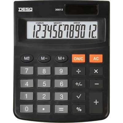 Afbeelding van Desq bureaurekenmachine Heavy Duty Compact 30812, zwart