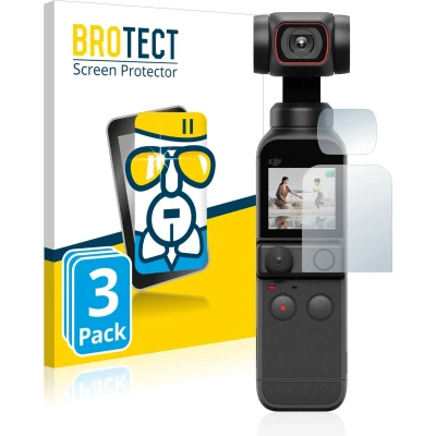 Afbeelding van BROTECT Screenprotector voor DJI Osmo Pocket 2 (Display + Lens) Folie Beschermfolie Beschermglas transparant (3 Stuks)