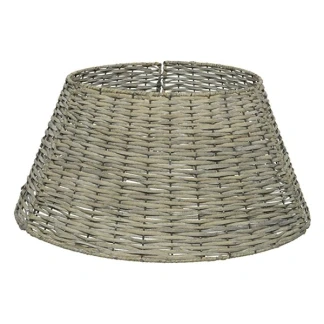 Afbeelding van Kerstboomrok/kerstboommand grijs D57 x H28 cm voor een kerstboom tot 180 Kerstboommanden/kerstboomrokken