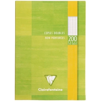 Image de Clairefontaine Copies Doubles Non Perforees A4 Seyes 90g Blanc Etui De 50
