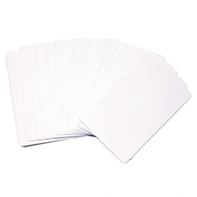 Afbeelding van sanpopo 50 stuks blanco identiteitskaarten van hoogwaardig pvc voor Zebra ID printers, compatibel met alle plastic kaartprinters (kaartformaat:
