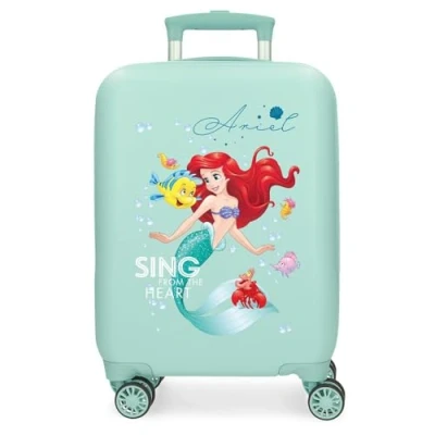 Afbeelding van Joumma Disney prinsessen cabinekoffer blauw 33 x 50 20 cm hard ABS zijcijfersluiting 28,4 l 2 kg 4 dubbele wielen handbagage, Blauw, cabinekoffer, Handbagage