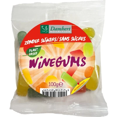Afbeelding van Damhert Winegums Zonder Suiker 100GR