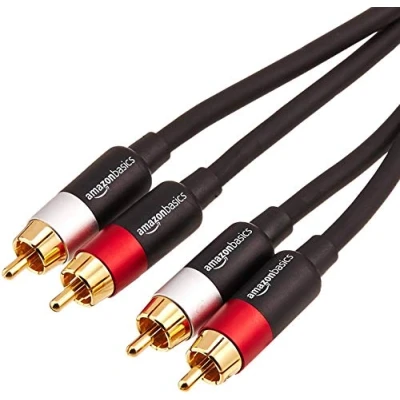 Afbeelding van Amazon Basics RCA audiokabel, 2 mannelijk naar splitterkabel 1,22 m