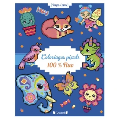 Afbeelding van COLORIAGES PIXELS FLUO (60 COLORIAGES)