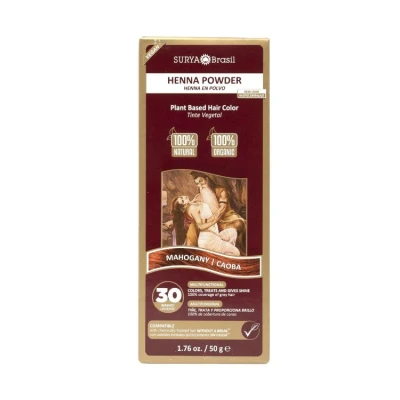 Afbeelding van Surya Brasil Henna Poeder Haarverf Mahonie 50 g