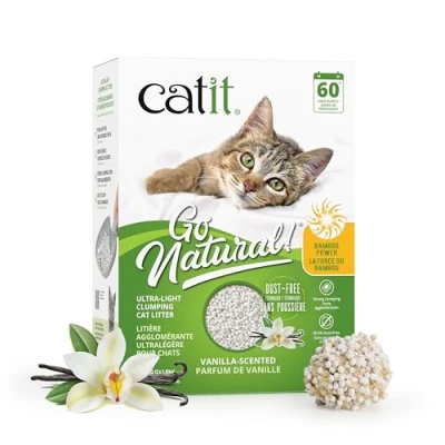 Afbeelding van Ultralicht bamboe klontstrooisel voor katten Catit Go, naturel, 3,6 kg