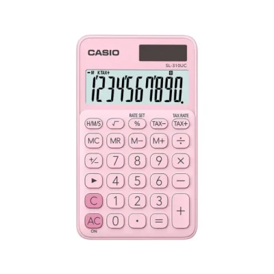 Afbeelding van Casio SL 310UC Zakrekenmachine werkt op zonne energie, batterijen Roze Aantal displayposities: 10