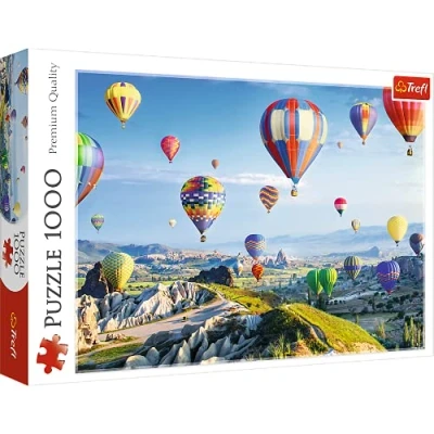 Image de Trefl Vue de la Cappadoce 1000 Pièces, Turquie, Ballons Volants, Image avec des Ballons, Vol en Ballon, DIY Puzzle, Divertissement Créatif, Cadeau, Amusement, Puzzles Classiques
