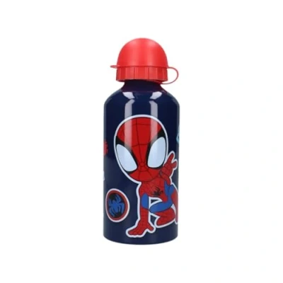 Afbeelding van My sweety pop Drinkfles Voor kinderen Aluminium Kleuterschool School Vakantie Maaltijden 19 cm 500 ml Hydratatie Cadeau idee (Spidey Blauw/Rood)