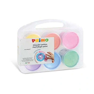 Image de Peinture au doigt 6 couleurs métallisées Primo