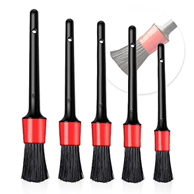 Afbeelding van O Kinee Detailkwast, 5 stuks Auto Detailing Borstelset, Cleaner Brush Set, Borstel voor Motorfiets Reinigingswielen, Dashboard, Binnen, Buiten, Ventilatieopeningen
