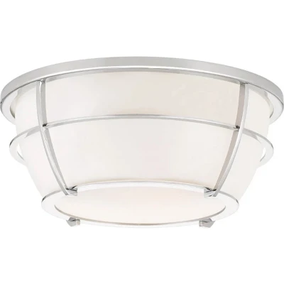 Afbeelding van Landelijke Plafondlamp Steady Lighting Glas Landelijk E27 L: 32.7cm Voor Binnen / Woonkamer Eetkamer Zilver