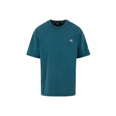 Afbeelding van Starter Essential Tshirt basic, Heren, Maat: Medium, Teal acid washed