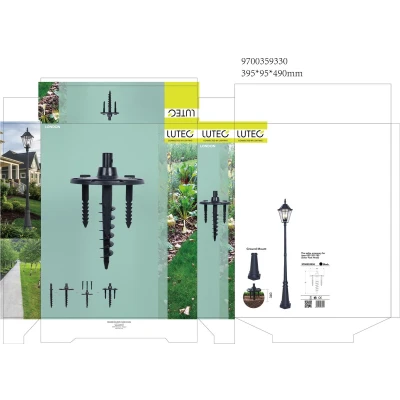 Afbeelding van LUTEC London Grondspie Zwart
