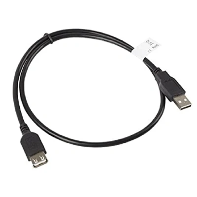 Afbeelding van Verlengkabel USB Lanberg Mannelijk/Vrouwelijk 480 Mb/s Zwart 0,7 m