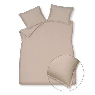 Afbeelding van Vandyck Pure 83 Percale Ruffle Blush Lits jumeaux (240x200/220 + 2 Slopen)