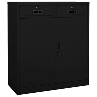 Afbeelding van vidaXL Bureaukast, zwart, 90 x 40 102 cm, staal