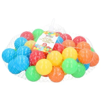 Afbeelding van Let&#039;s Play Ballenbakballen Set van 50 Ø 6CM Diverse Kleuren