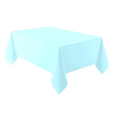 Afbeelding van Amscan 9915404 218 Tafelkleed van papier, milieuvriendelijk, recyclebaar, 2,74 m, hemelsblauw