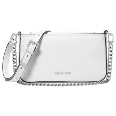 Afbeelding van Michael Kors Bryant Xbody Pouchette Schoudertas, Dames, Maat: One Size, Optic white