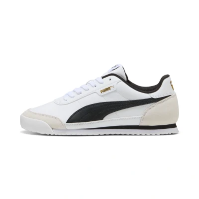 Afbeelding van Puma Turino Sneakers laag, Maat: 37.5, White/black/vapor gray/gold Leer/ synthetisch