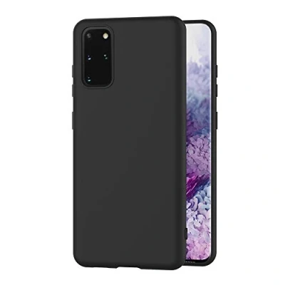 Afbeelding van AICEK beschermhoes compatibel met Samsung Galaxy S20, zwarte siliconen voor (6,2 inch)
