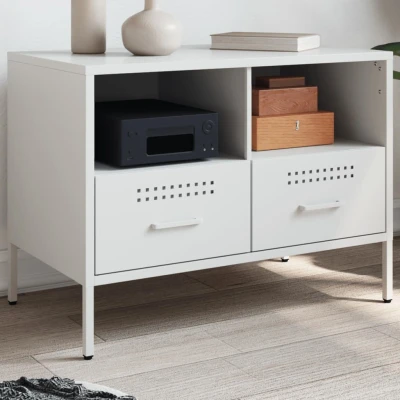 Afbeelding van Tv meubel 68x39x50,5 cm koudgewalst staal wit