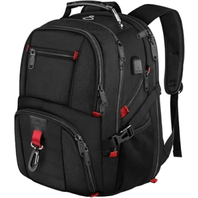 Image de MATEIN Sac à dos Ordinateur Portable 17.3 Pouces Homme Grand 50L Imperméable PC avec USB Charging Port, pour Voyage Travail Collège Scolaire Affaires durable