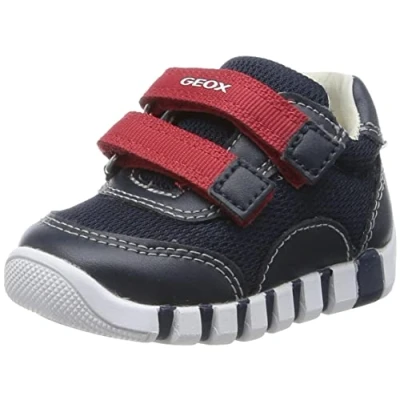 Afbeelding van Geox Iupidoo Unisex Babyschoenen voor kinderen, Maat: 19, Navy Imitatieleer/ textiel