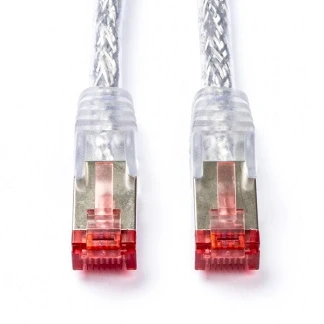 Afbeelding van Netwerkkabel Cat6 S/FTP 10 meter (100% koper, LSZH, Transparant)