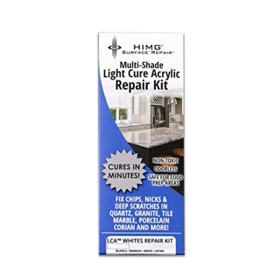 Afbeelding van Wit Verbeterde reparatieset voor marmer, tegels, mineraal gietijzer, keramiek, porselein, kwarts, inkepingen en oppervlakteschade, HIMG Surface Repair