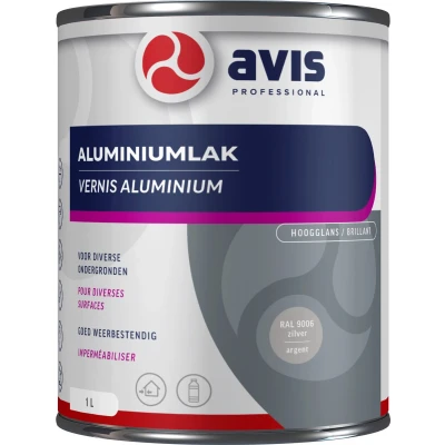 Afbeelding van Avis Aqua Aluminiumlak Ral 9006 1 liter Kunststof &amp; metaal verf