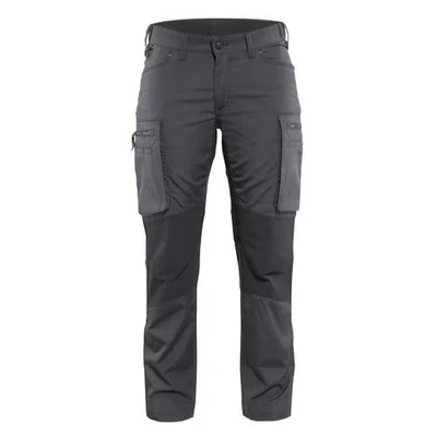 Image de Pantalon services stretch femme gris foncé/noir